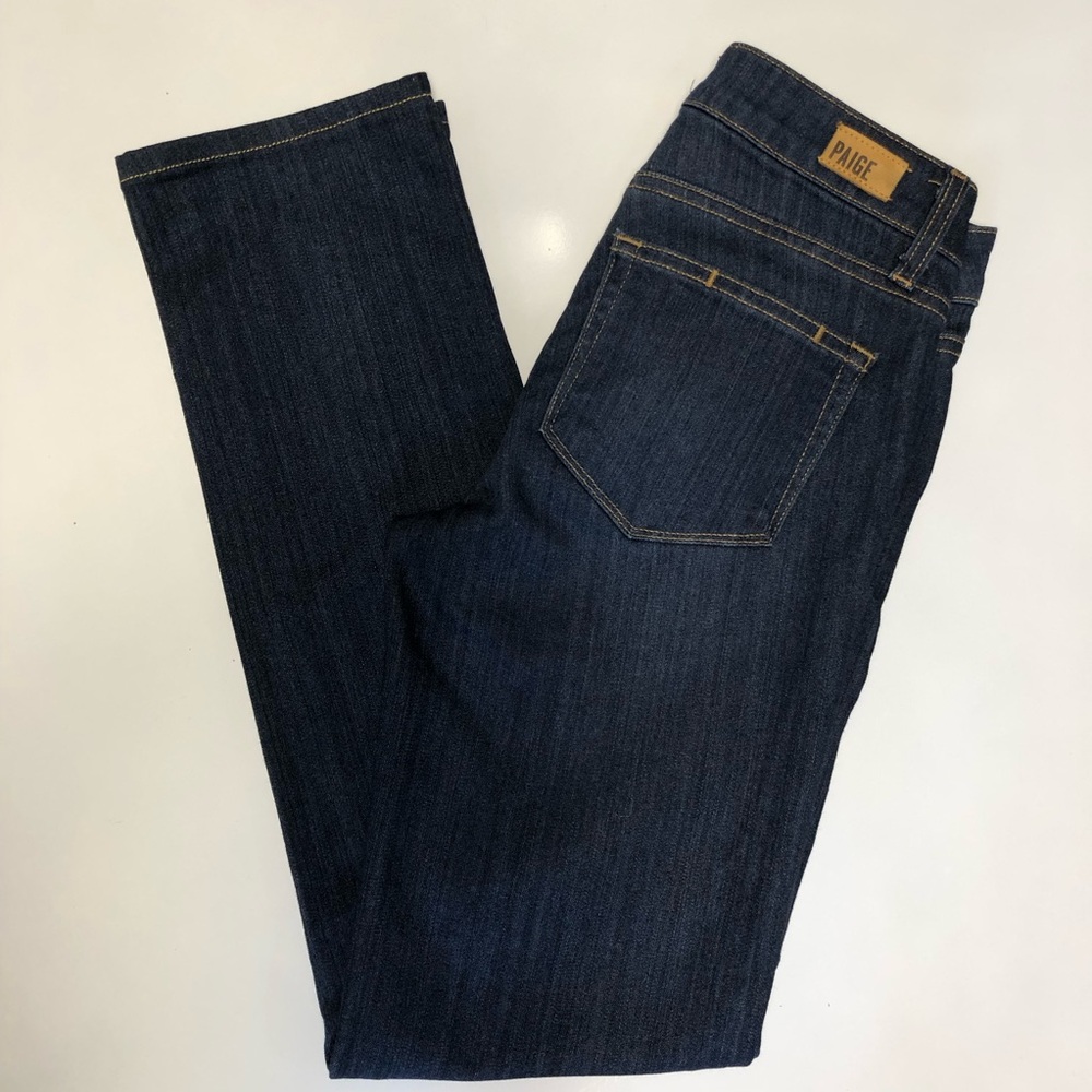 PAIGE Skyline straight Dark Blue Jeans Size 24